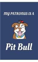 My Patronus Is A Pit Bull: Pit Bull Lovers Patronus Journal For Pit Bull Dog Lovers Quality Cover 110 Pages Perfect Bound