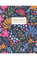 2019-2022 Monthly Planner: Large Academic Year Planner with Inspirational Quotes and Flower Coloring Pages, Volume 2 (July 2019 - June 2022)