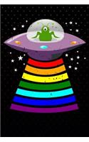 LGBT UFO Journal: Gay Alien Rainbow Notebook