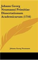 Johann Georg Neumanni Primitiae Dissertationum Academicarum (1716)