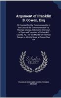 Argument of Franklin B. Gowen, Esq