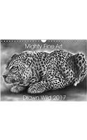 Mighty Fine Art Drawn Wild 2017 2017: A Monthly Calender of Wildlife Pencil Drawings(Calvendo Art)