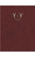 Monogram "B" Grid Sketchbook: (2 Monogram Red 150 Grid-Sketch)