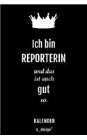 Kalender für Reporter / Reporterin: Immerwährender Kalender / 365 Tage Tagebuch / Journal [3 Tage pro Seite] für Notizen, Planung / Planungen / Planer, Erinnerungen, Sprüche