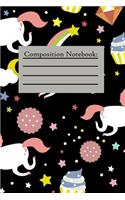 Composition Notebook: Unicorn Wide Ruled Journal for Boys Girls Kids Women Teens! Blank Wide Lined Journal for School and College Writing or Notes: Creative Writing Journ