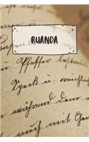 Ruanda: Liniertes Reisetagebuch Notizbuch oder Reise Notizheft liniert - Reisen Journal für Männer und Frauen mit Linien