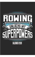 Rowing Unlocks My Superpowers Calender 2020