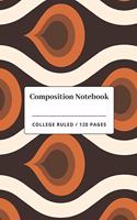 Composition Notebook: 50s Visual Style Geometric Vintage Retro Pattern Notebook