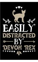 Easily Distracted By Devon Rex: Weekly 100 page 6 x9 Dated Calendar Planner and Notebook For 2019-2020 Academic Year