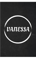 Vanessa: A Blank Lined Notebook Journal with Personalized Name for Girls and Women (6 x 9 - 120 Pages)