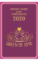 Weekly Diary with TimeSheets 2020