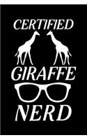 Certified Giraffe Nerd: Blank Lined Journal Notebook, 6" x 9", Giraffe journal, Giraffe notebook, Ruled, Writing Book, Notebook for Giraffe lovers, World Giraffe Day Gifts