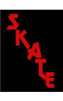 Black Red Skate Composition Notebook: College Ruled, 7.44 X 9.69, 75 sheets, 150 lined pages.