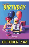 Happy Birthday Journal October 23rd: Kids Edition- 135 Page Beginners Journal for Ages 5-13!