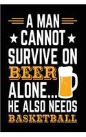 A Man Cannot Survive On Beer Alone... He Also Needs Basketball