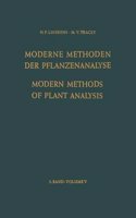 Modern Methods of Plant Analysis / Moderne Methoden Der Pflanzenanalyse
