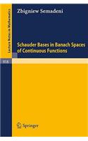 Schauder Bases in Banach Spaces of Continuous Functions