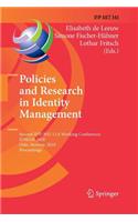 Policies and Research in Identity Management