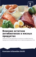 Влияние остатков антибиотиков в мясных п&#1088