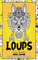 Livres à colorier - Mandala et motifs relaxants - Animal sauvage - Loups