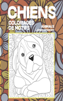 Coloriages de motifs - Lignes épaisses - Animaux - Chiens