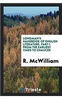 Longman's Handbook of English Literature. Part I