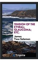 TENSION OF THE EYEBAL; GLAUCOMA; ETC.