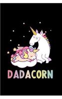 Dadacorn: Unicorn Dad Blank Lined Notebook Fathers day Funny Father's day Gift Ideas Unicorn Composition Notebook Dadacorn Notebook 6x9 in