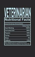 Veterinarian Nutritional Facts: 6x9 blank notebook, 120 Pages, Composition Book and Journal, funny gift for your favorite Veterinarian