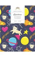 Monthly & Weekly Rainbow Academic Planner 2019 - 2020: Cute Illustration of Cats in Space - Student Agenda from August 2019 to September 2020 with Gratitude Journal, Habit and Mood Tracker, Personal and 