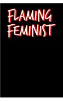 Flaming Feminist: Dot Grid Notebook 6x9 120 Pages