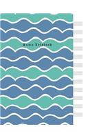 Music Notebook: Music Manuscript Staff Paper for Musicians: Piano Violin Flute Cello Classical Guitar: Colorful Ocean Theme