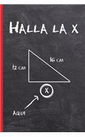 Halla La X: CUADERNO 6" X 9" 120 Pgs. REGALO ORIGINAL. DIARIO, CUADERNO DE NOTAS, APUNTES O AGENDA.