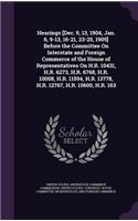 Hearings [Dec. 9, 13, 1904, Jan. 6, 9-13, 16-21, 23-25, 1905] Before the Committee on Interstate and Foreign Commerce of the House of Representatives on H.R. 10431, H.R. 6273, H.R. 6768, H.R. 10008, H.R. 11594, H.R. 13778, H.R. 12767, H.R. 15600, H