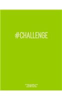 Notebook for Cornell Notes, 120 Numbered Pages, #CHALLENGE, Lime Cover