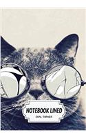 Hip Cat Notebook: Notebook / Journal / Diary; Lined Pages