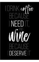 I Drink Coffee Because I Need It