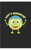 Let's bounce: 6x9 Tennis - blank with numbers paper - notebook - notes