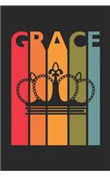 Grace: Vintage Custom Personalized Lined Name Notebook, Diary, Journal - Retro Birthday, Christmas Gifts for Daughter, Niece, Sister, Mom, Mother: Medium C