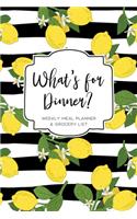 What's For Dinner?: Weekly Meal Planner and Grocery List Notebook (52 Weeks)