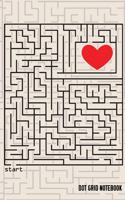 Dot Grid Notebook: Cool Heart Maze Dotted Journal and Planner, Cute Dot Notebook and Organizer for Unique and Creative Calendars, To-Do Lists, Drawings, Habit, Tasks o