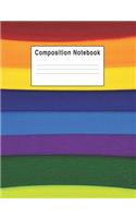 Composition Notebook: Rainbow Colorful Stripes