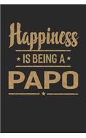 Happiness Is Being a Papo: Grandpa Memory Journal Blank Lined Note Book Father's Day Men Gift 104 Pages