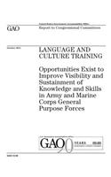 Language and culture training