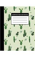 Composition Notebook: Vintage Cactus a Composition Notebook for Study: Size 8x10 Inches