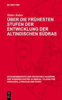 Über Die Frühesten Stufen Der Entwicklung Der Altindischen Sūdras