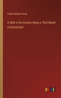 A Walk in the Grisons; Being a Third Month in Switzerland