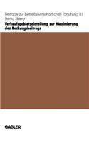 Verkaufsgebietseinteilung Zur Maximierung Des Deckungsbeitrags