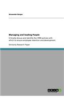 Managing and leading People
