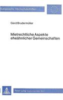 Mietrechtliche Aspekte Eheaehnlicher Gemeinschaften